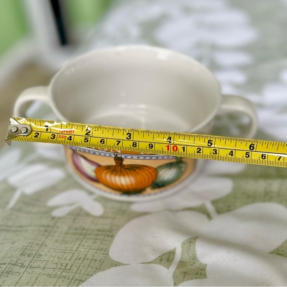 Vintage Cottagecore Rustic Retro Ceramic Onion Soup Farmhouse Bowl Mug Handles - Picture 8 of 8